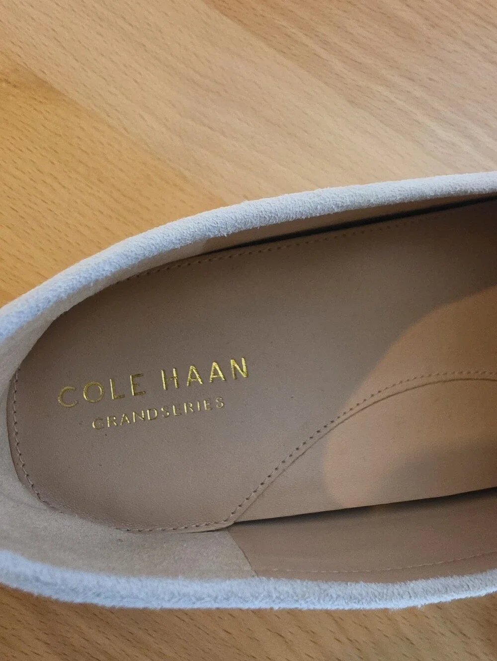 Cole Haan Tully Driver Grand Series Loafers 9.5B Cream White Suede Preppy NWOB